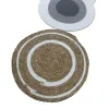 Woven circular plush patchwork floor mat, cococonut door mat, children's climbing mat, moisture-proof outdoor leisure Item Picture